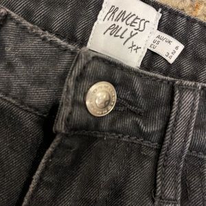 PRINCESS POLLY BLACK MOM JEANS